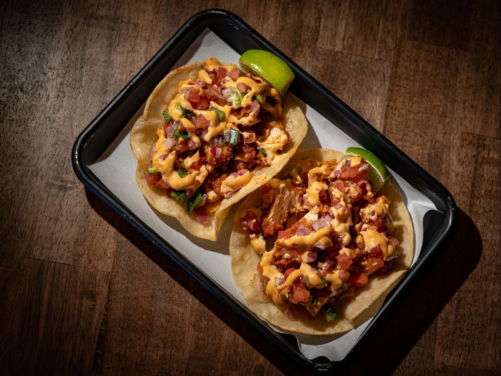 Hot Chicken Tacos.