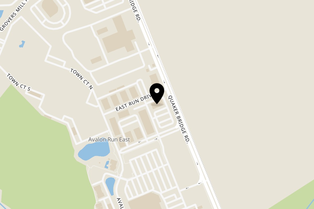 Map showing the location of Flamin Feathers Lawrence Township on 4120 Quakerbridge Rd in Lawrence Township